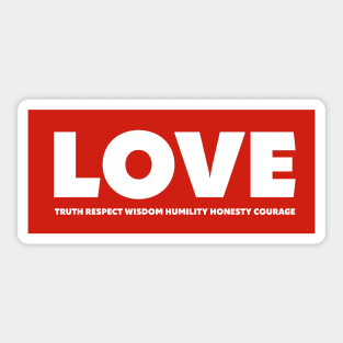 LOVE Seven Teachings WAWEZHI CANADA Indigenous Sticker